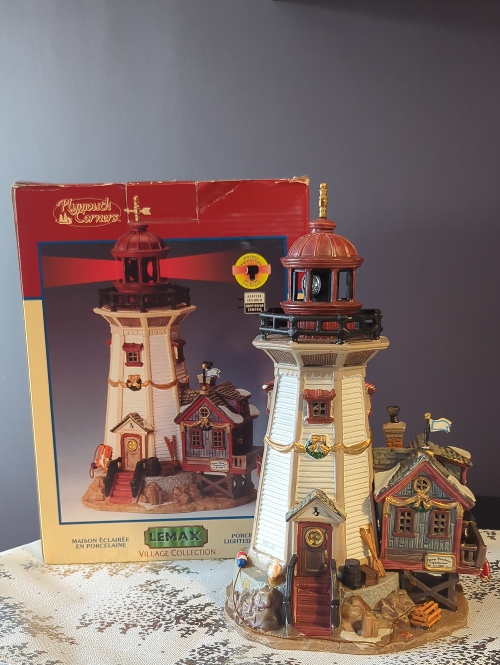 Plymouth Corners Deep Harbor Lighthouse Rotating Beacon Red Light 45071